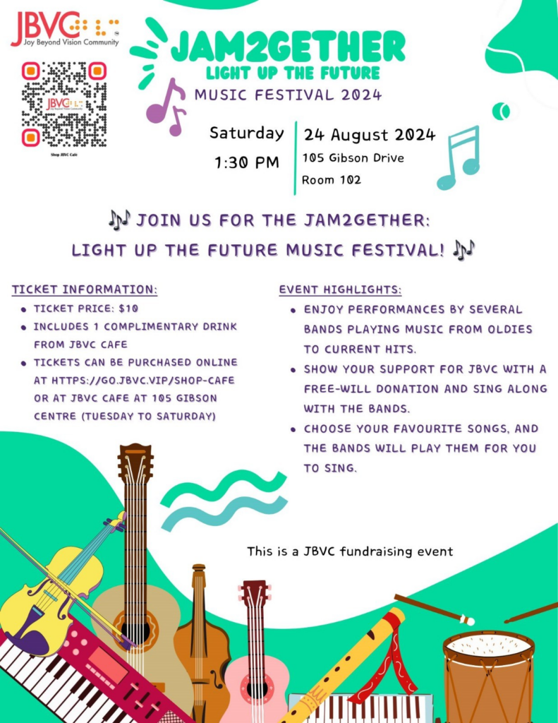 Image of the poster (English version) of Jam2Gether music festival with event information